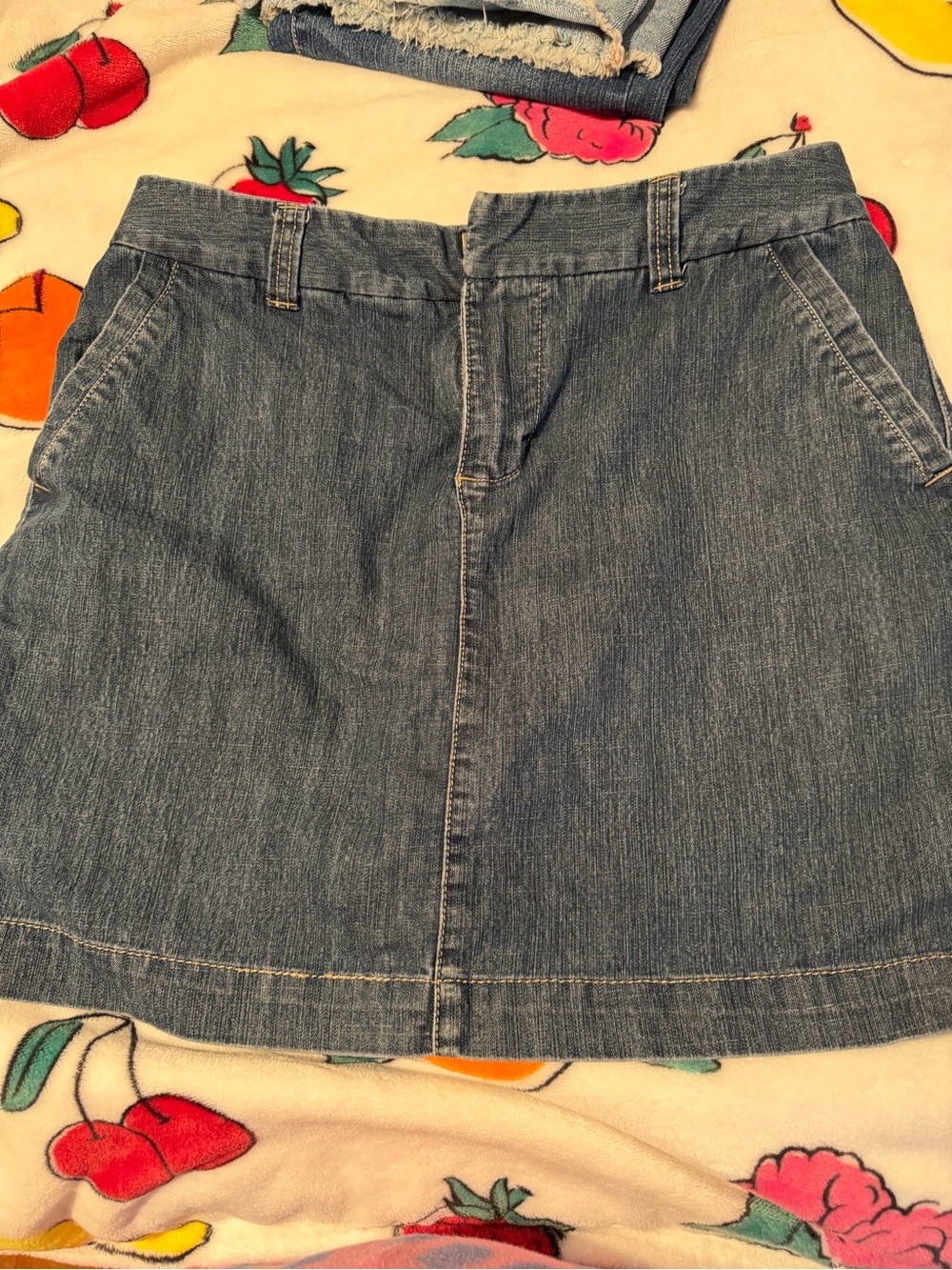 Classic Blue Denim A-Line Skort